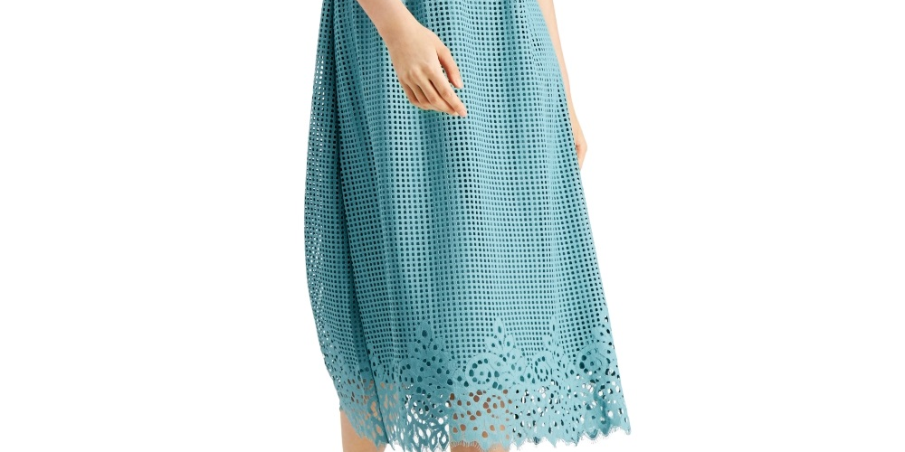 Vestido midi de renda feminino Alfani verde tamanho 12