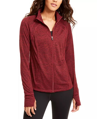 Ideology Women's Performance Zip Jacket Red Size XX-Large