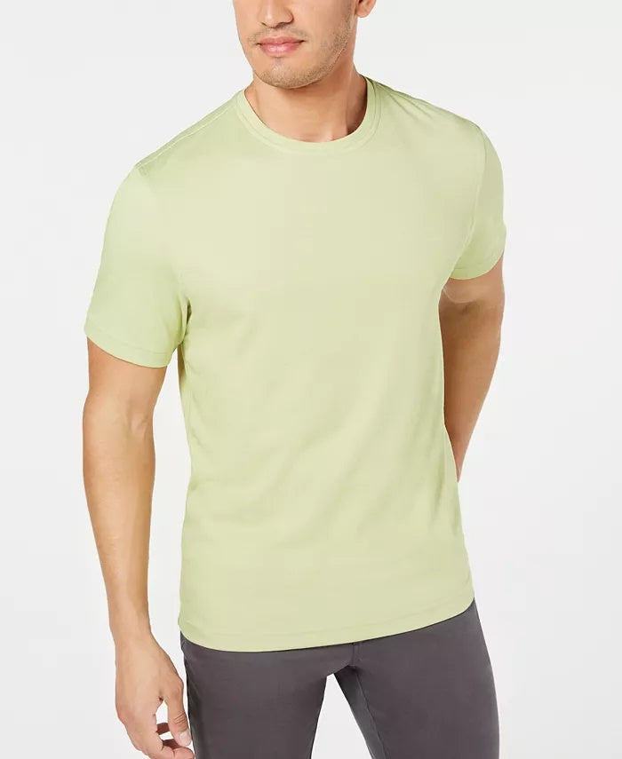 Camiseta masculina Tasso Elba Supima Blend, gola redonda, manga curta, verde escuro, tamanho grande