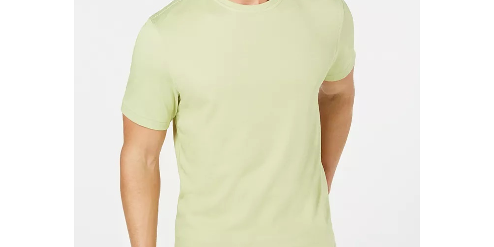 Camiseta masculina Tasso Elba Supima Blend, gola redonda, manga curta, verde escuro, tamanho grande