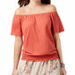 Top conversível ombro a ombro feminino Style &amp; Co, vermelho, tamanho pequeno