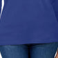 Karen Scott Blusa Feminina Gola Redonda Azul Tamanho Médio