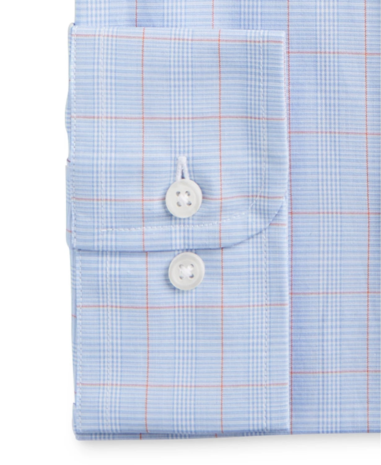 Camisa social masculina Club Room Classic/Regular Fit Stretch, resistente a rugas, Small Glen Plaid, azul escuro, tamanho 17x34-35