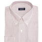 Camisa social masculina Club Room Classic/Regular Fit Stretch, resistente a rugas, com listras universitárias, vermelha, tamanho 34-35