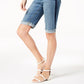 Shorts jeans femininos INC International Concepts com ajuste curvilíneo e acabamento contrastante, azul-marinho, tamanho 4