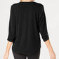 JM Collection Top Feminino com Zíper Preto Tamanho Pequeno