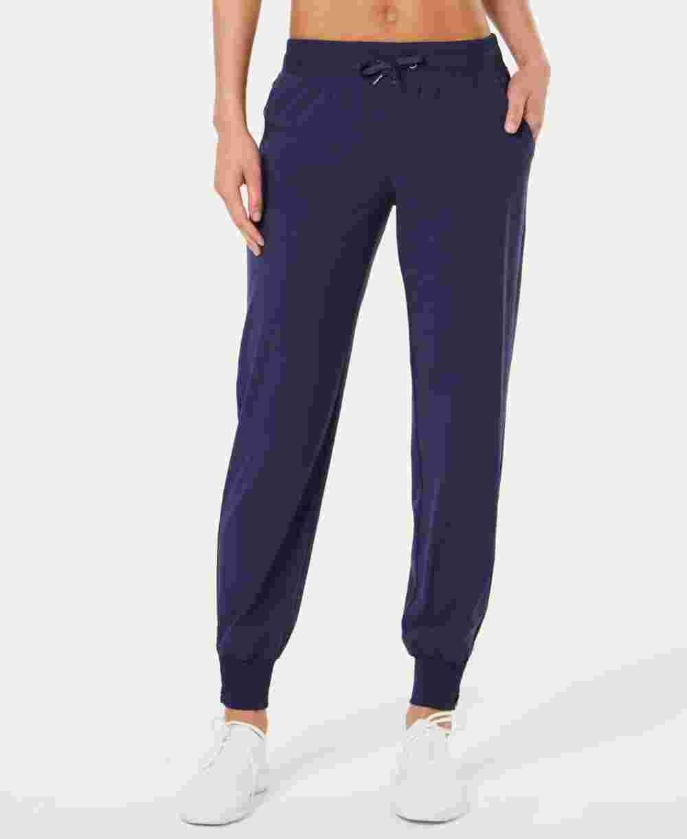 Calça de corrida fitness feminina Ideology, azul, tamanho XX-G