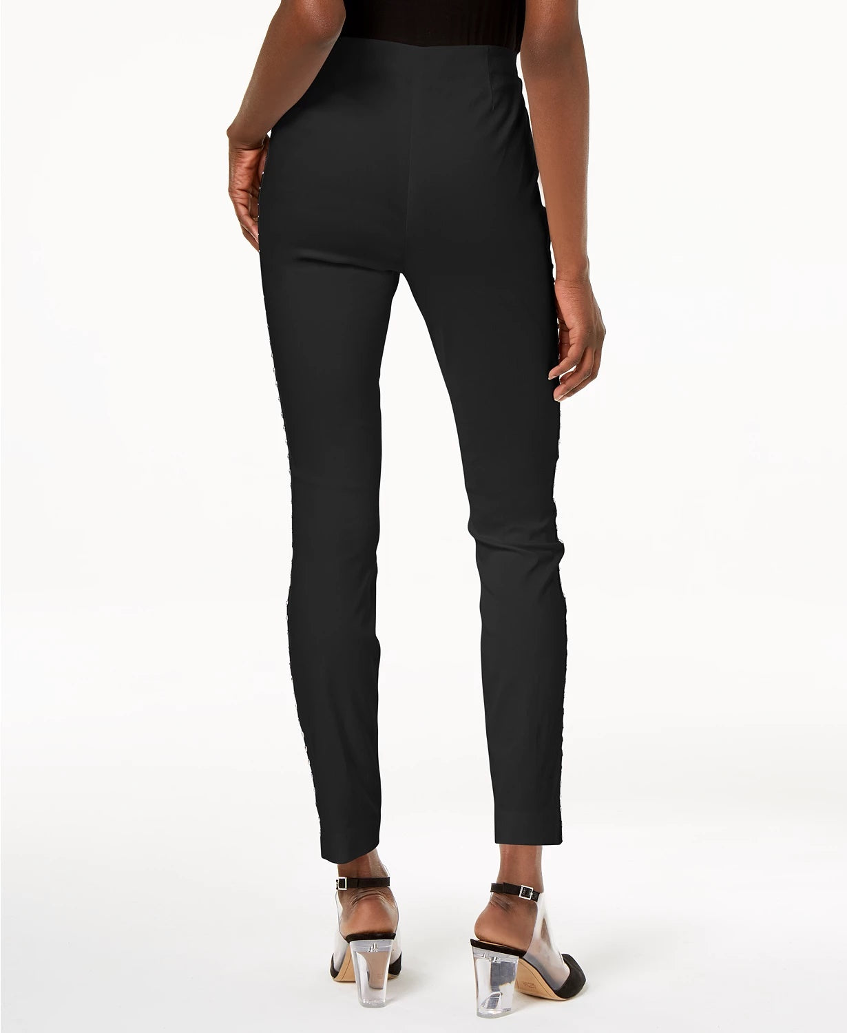 Calça skinny feminina INC International Concepts com tachas, preta, tamanho 8, pequena