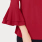 Charter Club Blusa Feminina Manga Sino com Decote em V Vermelho Tamanho X-G