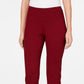 Calça feminina Charter Club Petite Pull-On Ponte-Knit vermelha tamanho 16 P