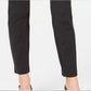 Calça skinny elástica exposta com cós largo Alfani feminina, preta, tamanho 0, pequena
