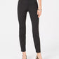 Calça skinny elástica exposta com cós largo Alfani feminina, preta, tamanho 10, pequena