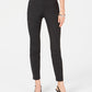 Calça skinny elástica exposta com cós largo Alfani feminina, preta, tamanho 4, pequena