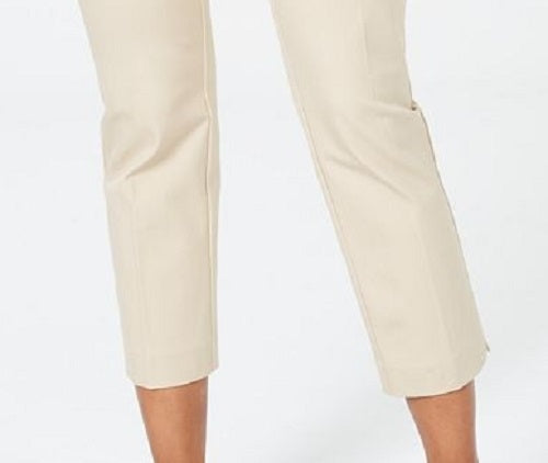 Calça feminina Charter Club Slim Fit, bege, tamanho 4