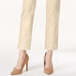 Calça feminina Charter Club Slim Fit, bege, tamanho 6