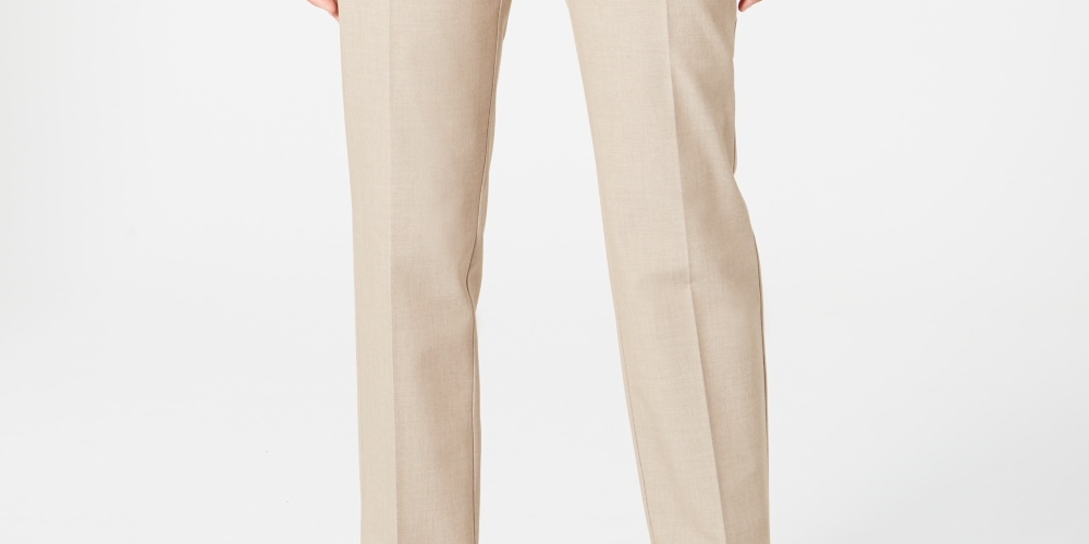 Calça feminina Charter Club Slim Fit, bege, tamanho 14