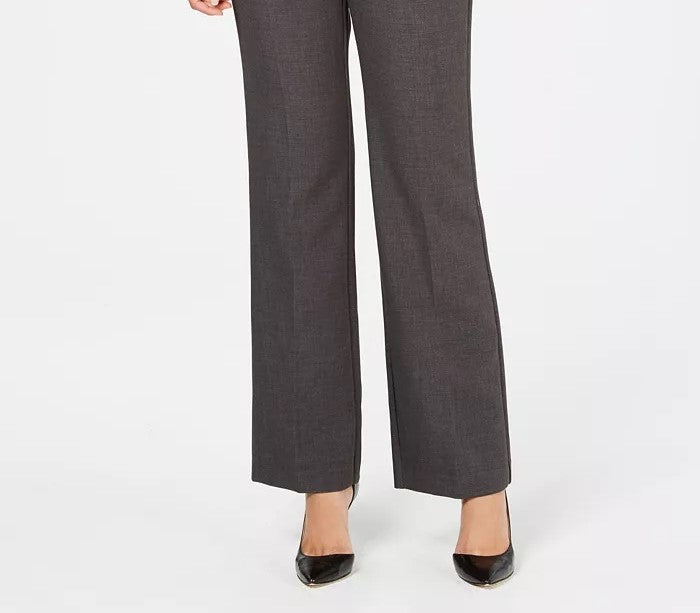 Calças femininas com cinto e controle de barriga Charter Club, cinza escuro, tamanho 12