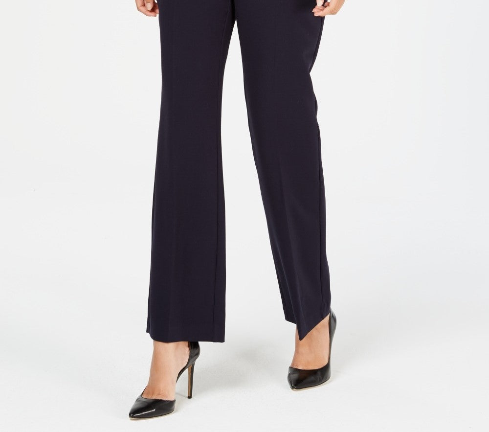 Calça feminina Charter Club Petite com cinto e ajuste slim, azul brilhante, tamanho 10 P