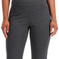 Calça feminina Charter Club Petite Pull-On Ponte-Knit cinza escuro tamanho 8 P
