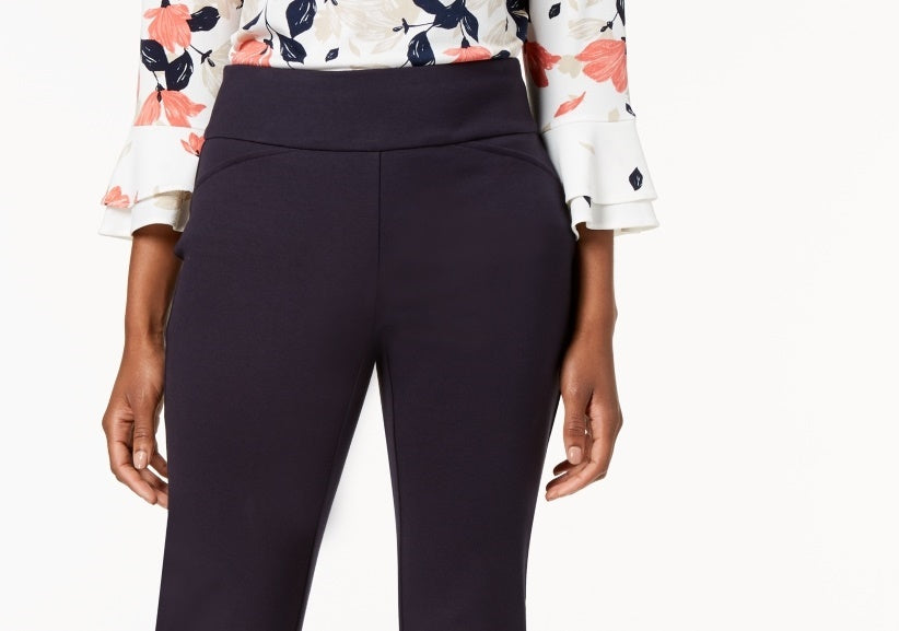 Calça Ponte Feminina Cambridge Pull On Charter Club Azul Tamanho 4
