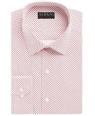Camisa social masculina AlfaTech by Alfani Slim-Fit Performance Stretch Easy Care, branca, tamanho 14,5 x 32-33
