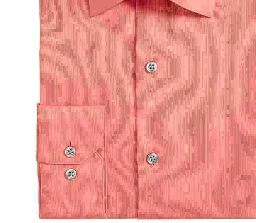 Camisa social masculina Bedford Cord Classic/Regular Fit, tamanho laranja, 16x32-33, da AlfaTech by Alfani