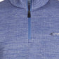 Suéter masculino Attack Life Rapiwarm com zíper de um quarto, estilo espinha de peixe, azul-marinho, tamanho extragrande