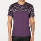 Camiseta masculina de leopardo com estampa de folha de alumínio da INC International Concepts, roxa, tamanho pequeno