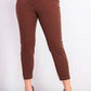 Calça skinny Alfani feminina Petite Hollywood-Waist, marrom escuro, tamanho 16P
