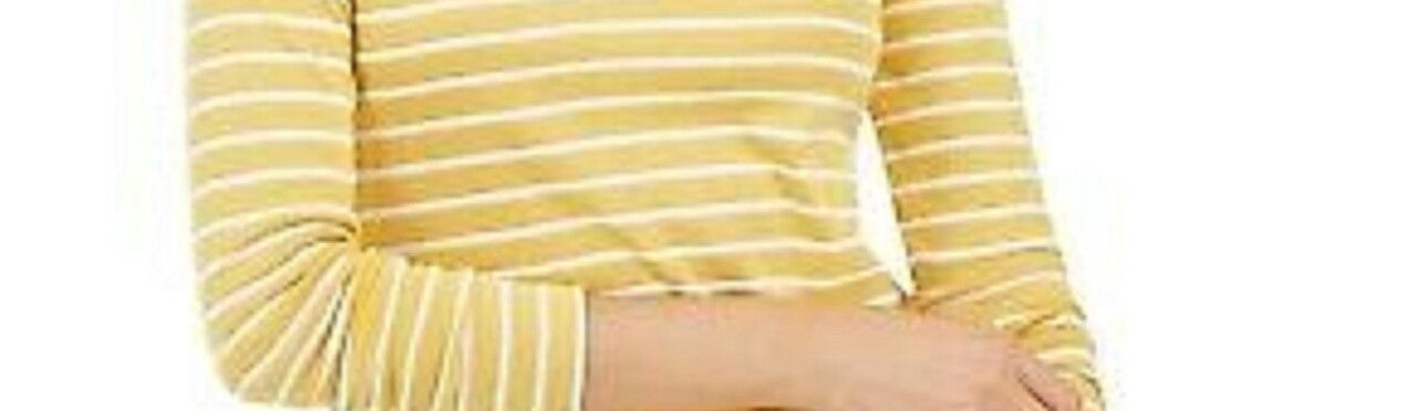 Top listrado metálico feminino Charter Club, dourado, tamanho médio