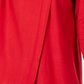 Suéter feminino JM Collection com gola alta e capuz, tamanho grande, vermelho