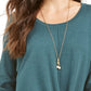 Suéter feminino com amarração frontal estilo &amp; co, verde, tamanho grande