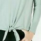 Suéter feminino com amarração frontal, verde, tamanho XX-G, da Style &amp; Co