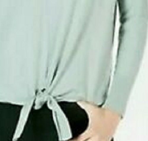 Suéter feminino com amarração frontal, verde, tamanho XX-G, da Style &amp; Co