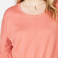 Suéter feminino com amarração frontal estilo &amp; co laranja tamanho GG