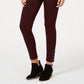Leggings femininas de malha ponte com bainha ajustável Style &amp; Co, vinho, tamanho extrapequeno