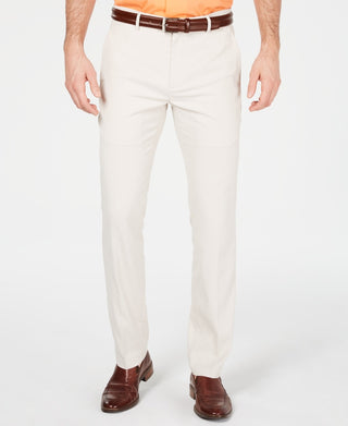 Calça elástica Alfatech Classic-Fit masculina Alfani, bege, tamanho 36 x 29