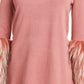 Suéter feminino Alfani com punho de pele sintética e gola falsa, rosa, tamanho XX-G