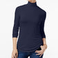 Blusa de gola alta feminina Maison Jules, azul-marinho, tamanho XX-G