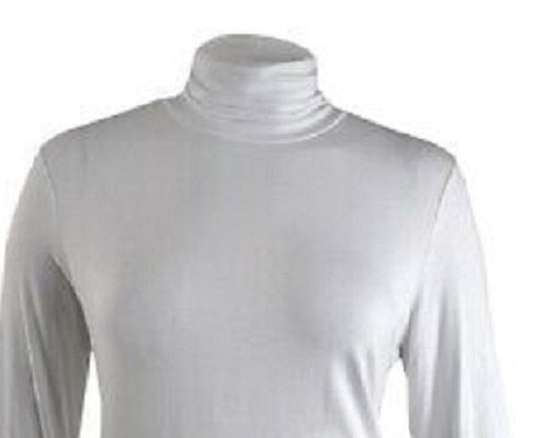 Blusa feminina de gola alta Maison Jules, cinza, tamanho X-S