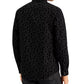 Camisa masculina floral flocada da INC International Concepts, preta, tamanho XX-G