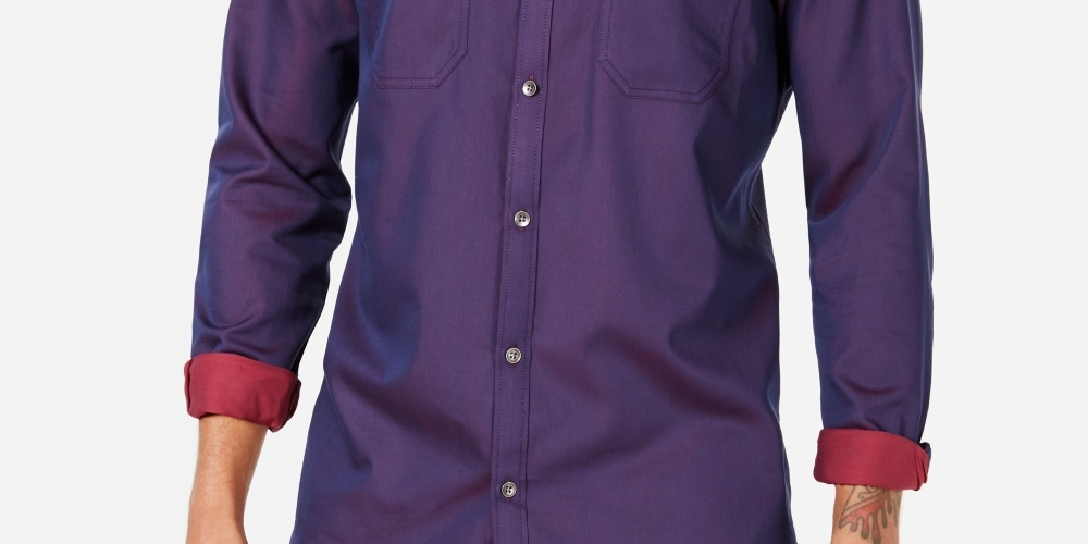 Camisa Pax Masculina INC International Concepts Roxa Tamanho XX-Grande