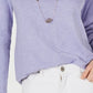 Blusa feminina de manga comprida e gola redonda, estilo &amp; co, roxa, tamanho XX-G
