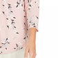 Top feminino estampado com decote em V Charter Club, rosa, tamanho X-S