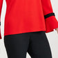 Blusa feminina Charter Club com manga amarrada, vermelha, tamanho pequeno