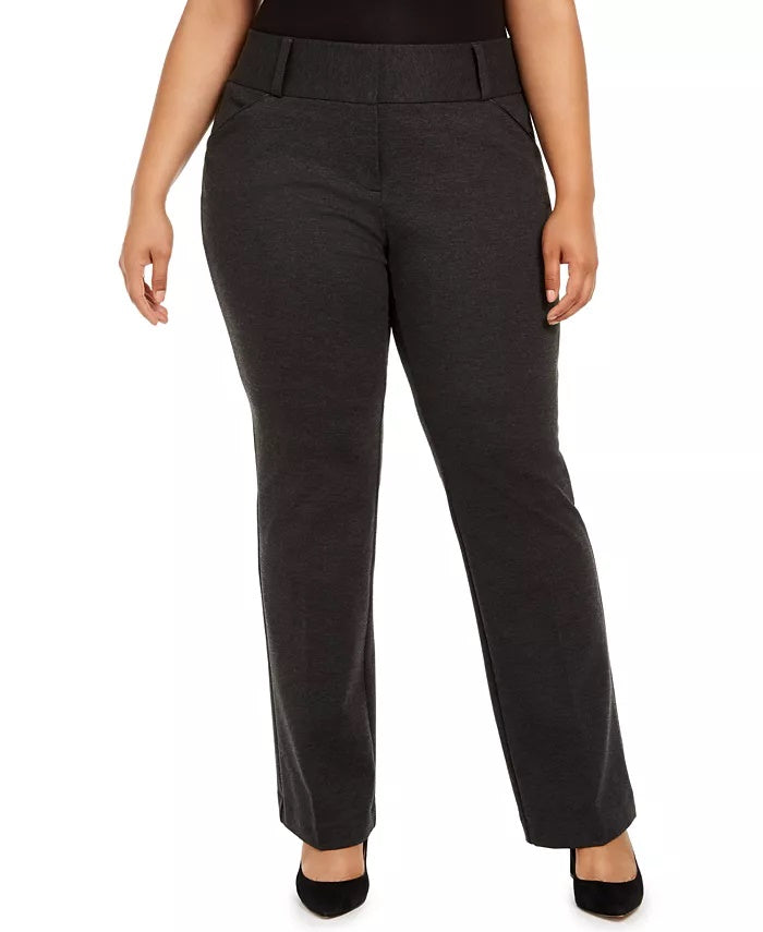 Calça Alfani Plus Size Feminina Cintura Média Cinza Escuro Tamanho 22W