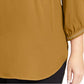 Blusa feminina plus size plissada com decote profundo e costas abertas, tamanho 4X, da coleção JM