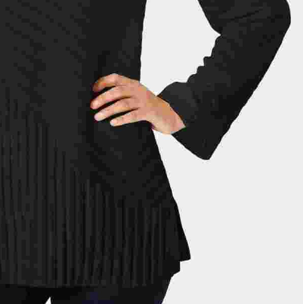 Suéter feminino Charter Club com gola alta e costura mista, preto, tamanho pequeno