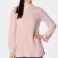 Suéter feminino de malha com pontos mistos Charter Club, rosa, tamanho grande