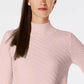 Suéter feminino de malha com pontos mistos Charter Club, rosa, tamanho grande